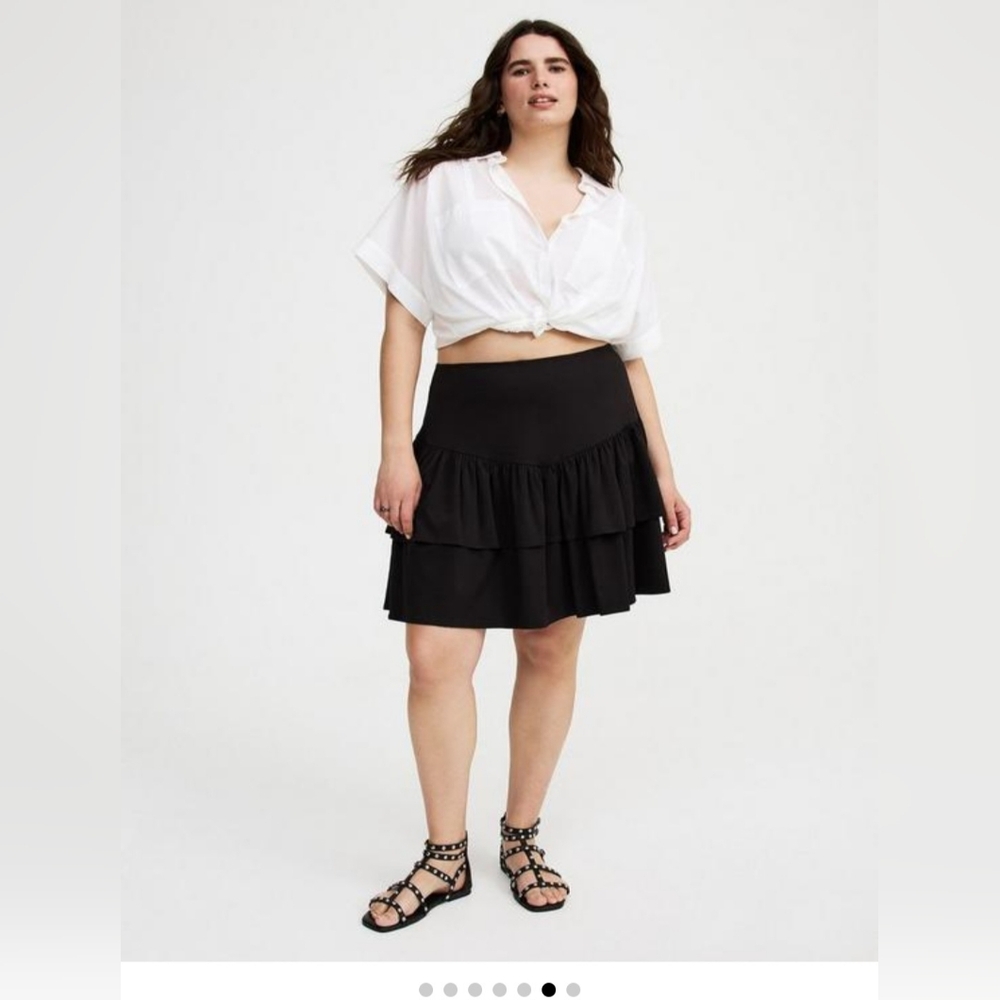Torrid Black ruffle skirt
